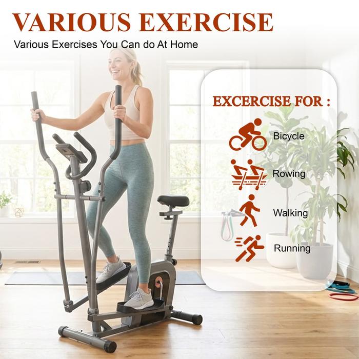 TWEN RB530 Alat Fitness Sepeda Statis Magnetic Recumbent Bike - RB530 Gambar produk 3