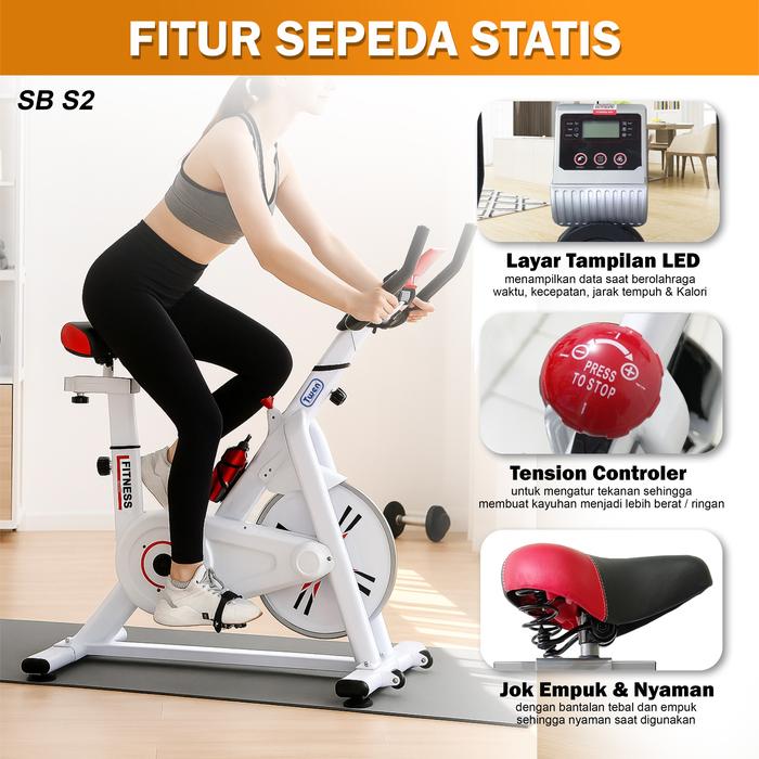 Twen S2 Black + App Spin Bike Gambar produk 4