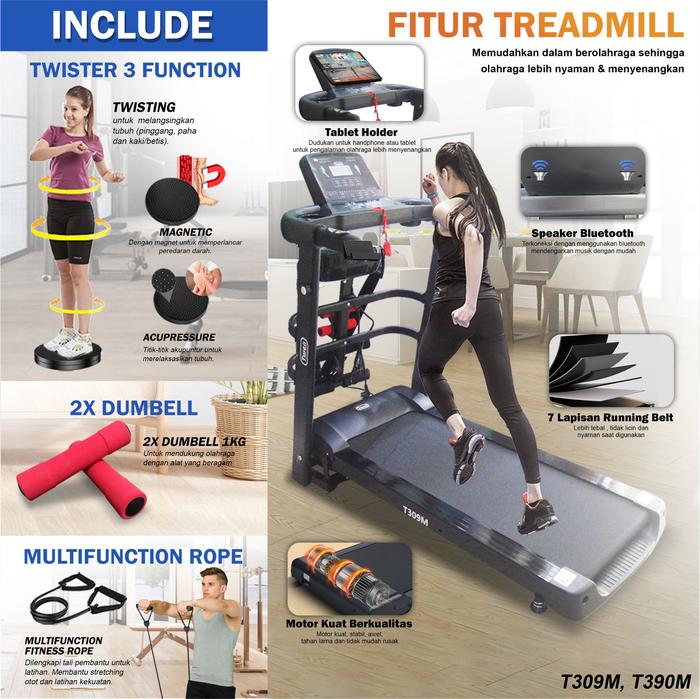 TWEN T309s Treadmill Listrik Gambar produk 4