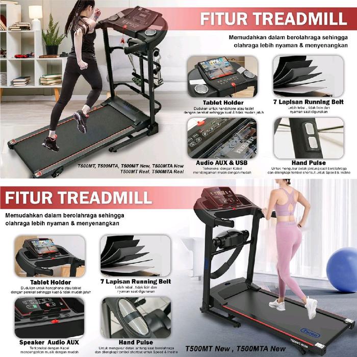 TWEN T500MT Real Treadmill Listrik Multifungsi Gambar produk 5