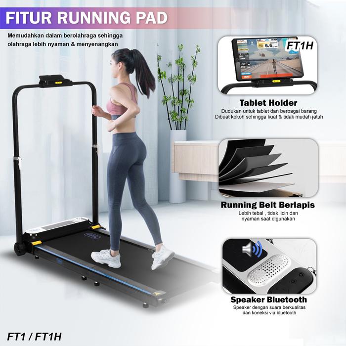 TWEN FT1H Running Pad Treadmill Listrik Gambar produk 4