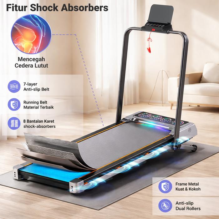 TWEN RPA8 Silver Running Pad Treadmill Listrik Gambar produk 3