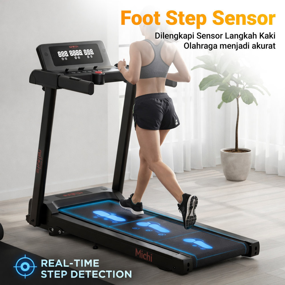 SUPOTSU Michi Gold Treadmill Listrik Gambar produk 5