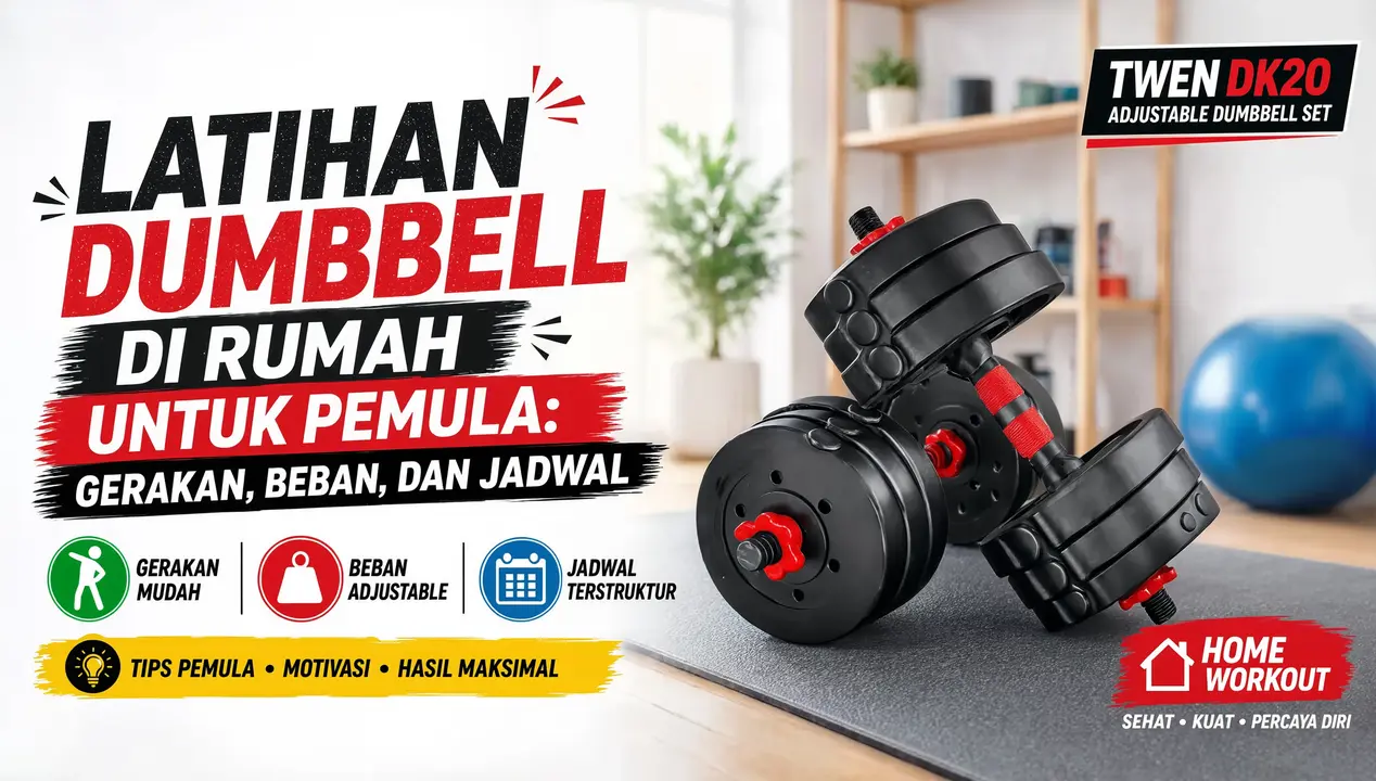 Latihan Dumbbell di Rumah untuk Pemula: Gerakan, Beban, dan Jadwal
