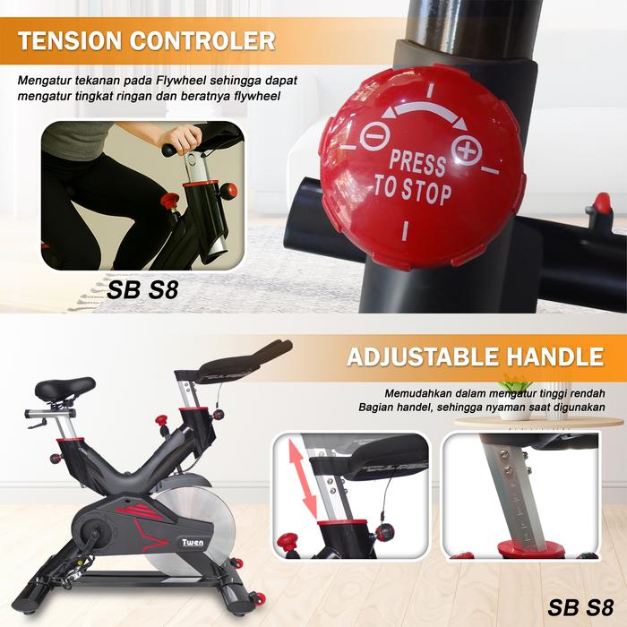 Twen CSB S8 Spin Bike Gambar produk 4