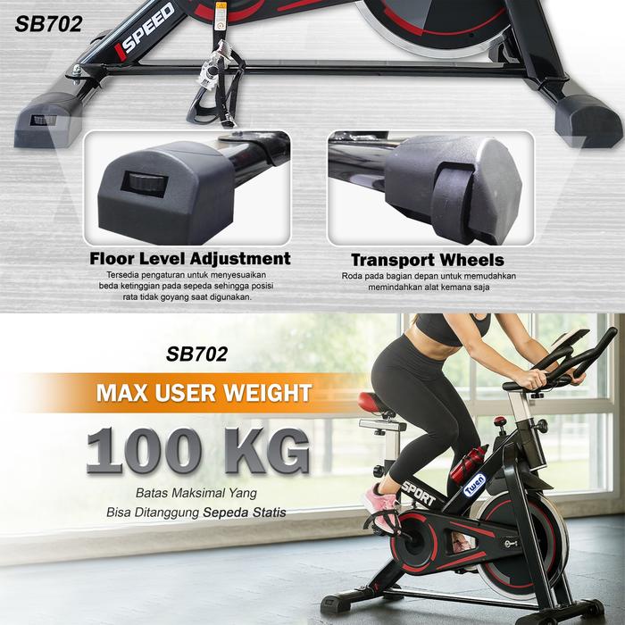 Twen SB701 Blue Spinning Bike Gambar produk 2