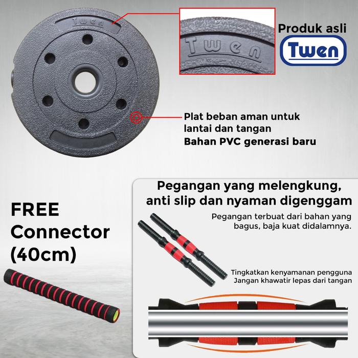 TWEN Dumbbell Set 40kg Gambar produk 4