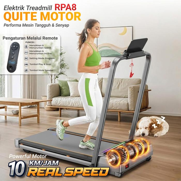 TWEN RPA8 Hitam Running Pad Treadmill Listrik Gambar produk 6