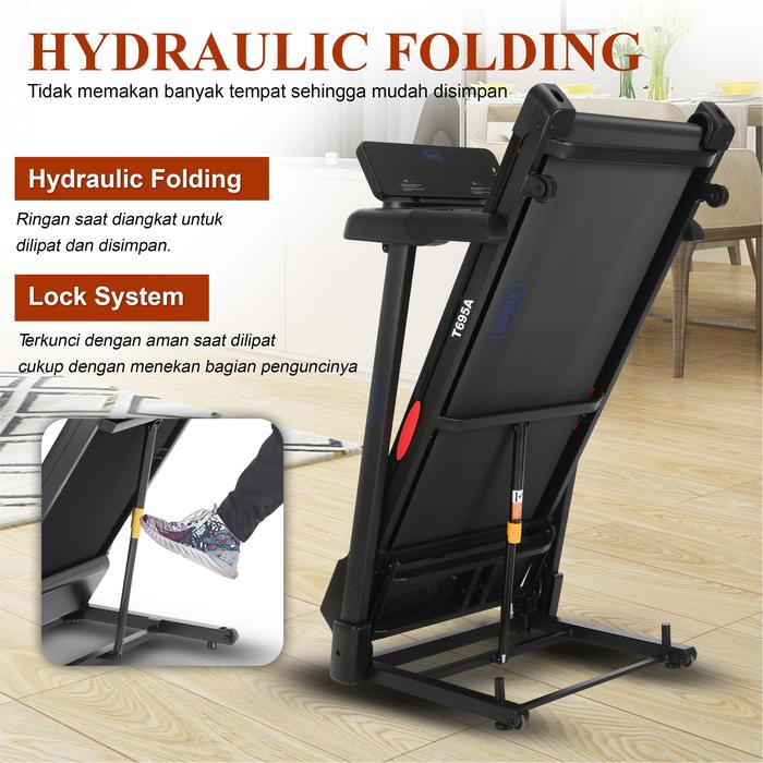 TWEN T695A Multi Treadmill Listrik Multifungsi Treadmill Portable Treadmill Multifungsi Treadmil Lipat Alat Olahraga Gambar produk 4