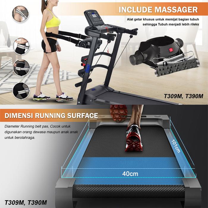 TWEN T390M New Treadmill Listrik Multifungsi Gambar produk 7
