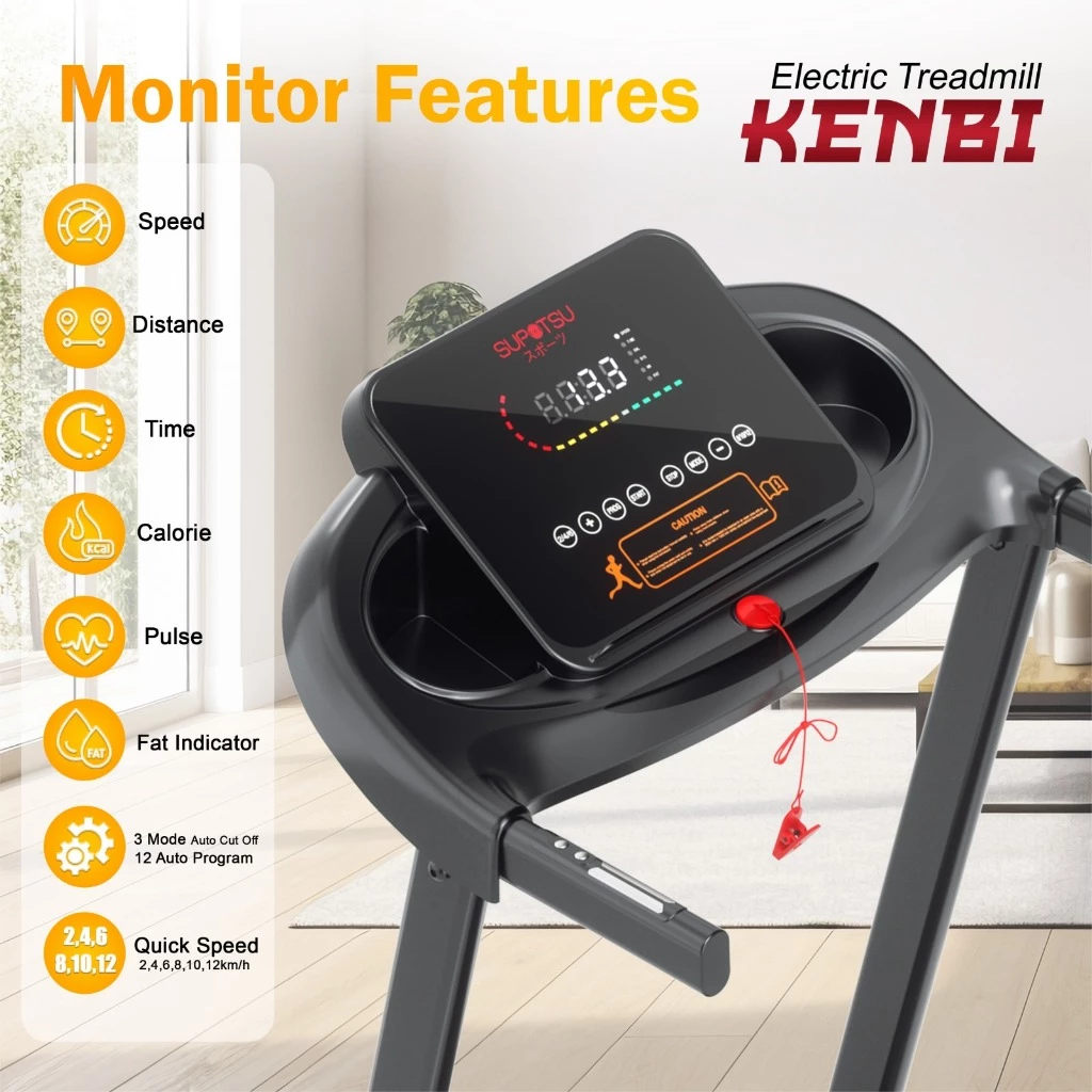 SUPOTSU Kenbi Gold Treadmill Listrik Gambar produk 2