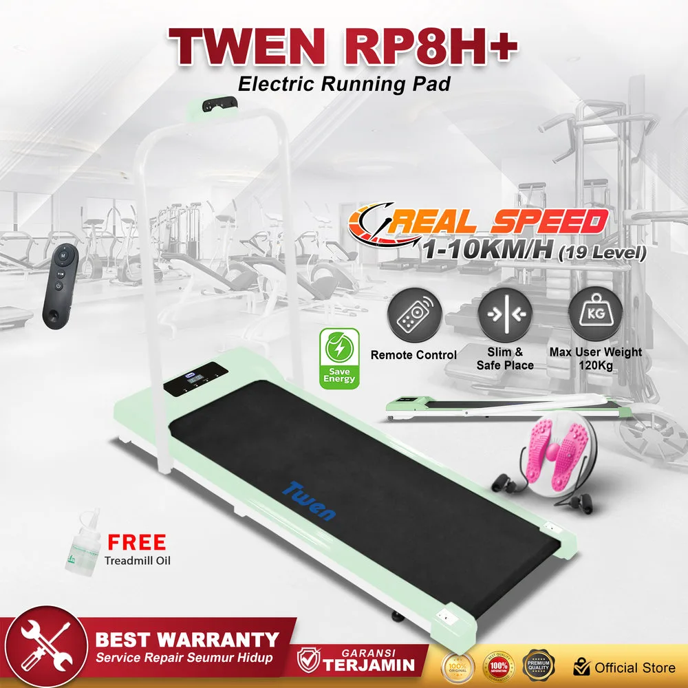 TWEN RP8HPlus Running Pad Green Treadmill Portable Multifungsi