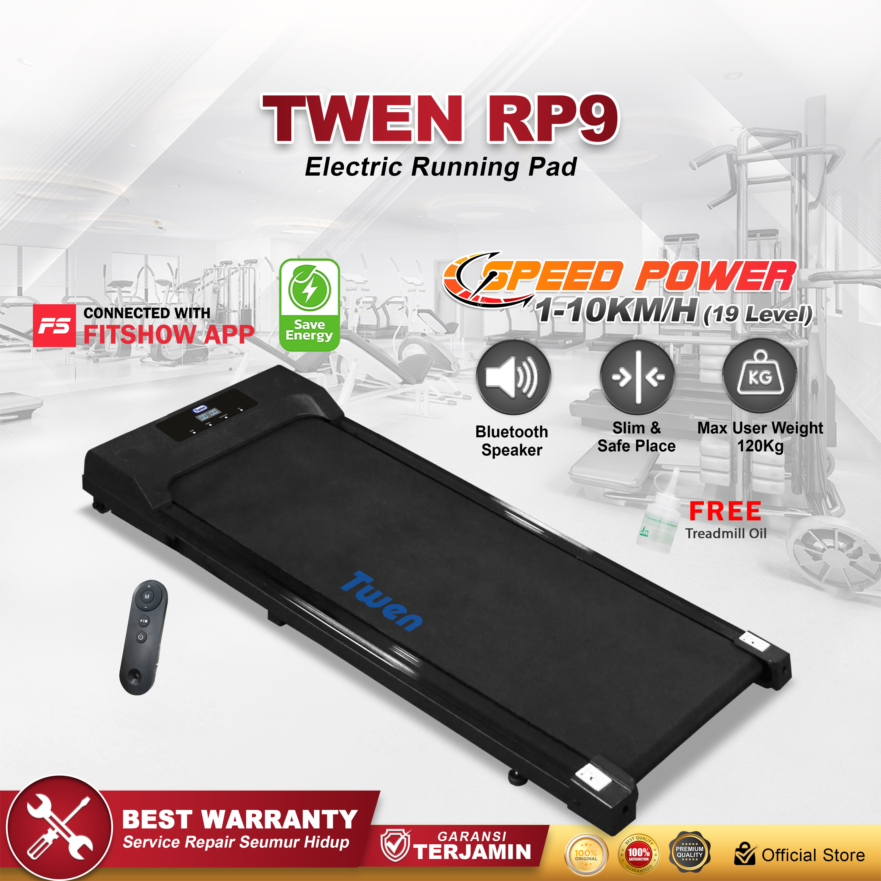 TWEN RP9New Running Pad Treadmill Listrik