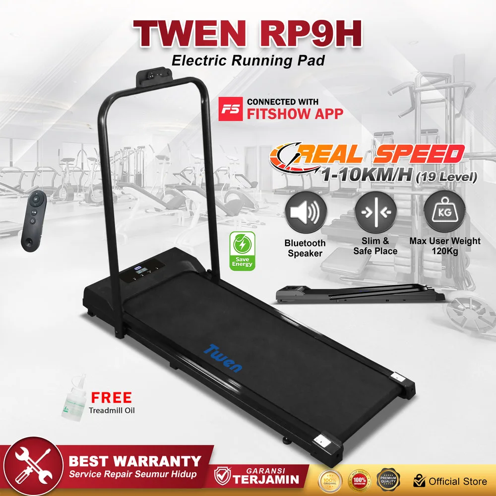 TWEN RP9H New Running Pad Treadmill Listrik Portable Multifungsi