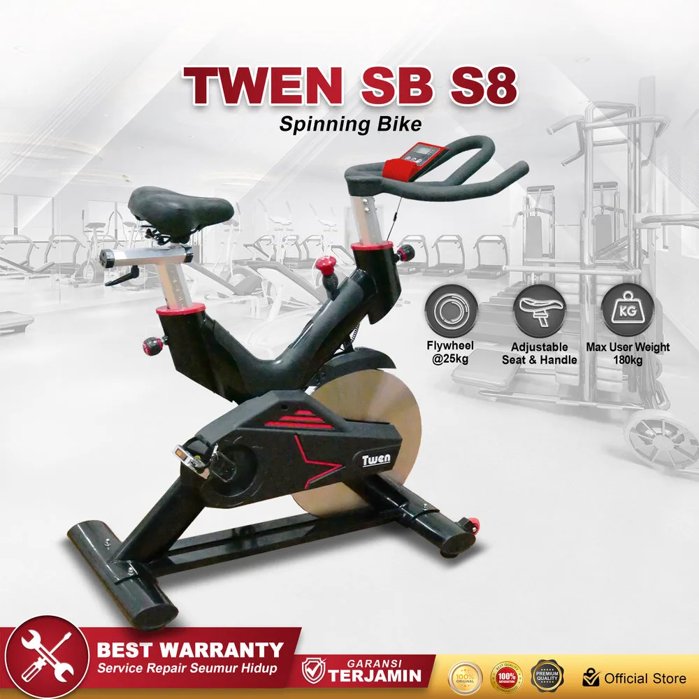 Twen CSB S8 Spin Bike Sepeda Kardio Statis Fitness Alat Olahraga