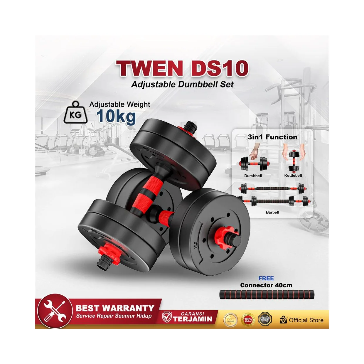 TWEN Dumbbell Set 10kg