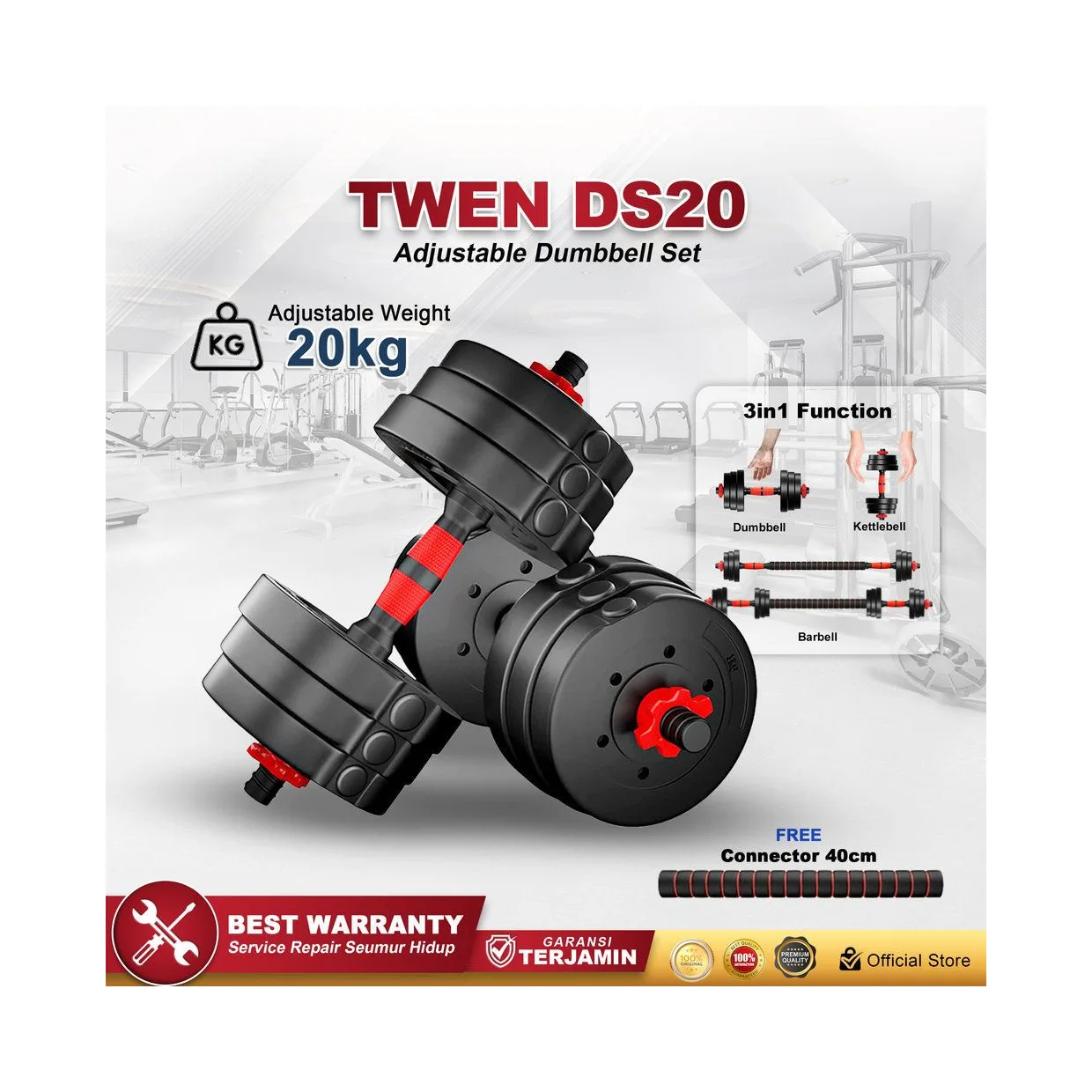 TWEN Dumbbell Set 20kg