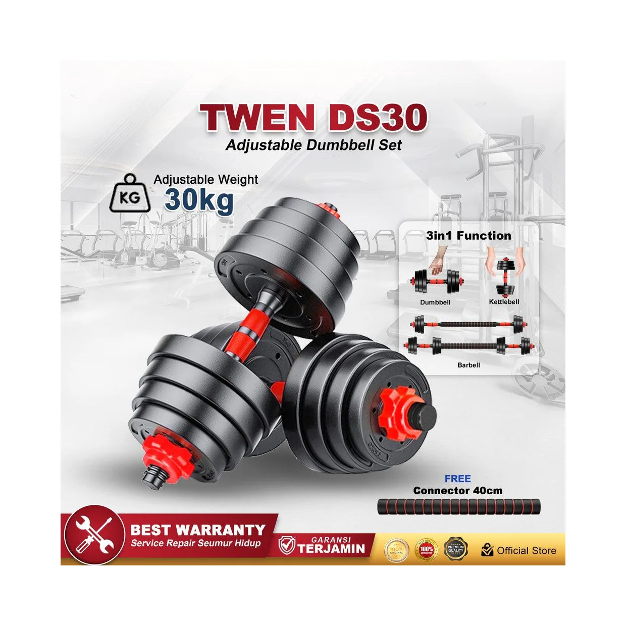 TWEN Dumbbell Set 30kg