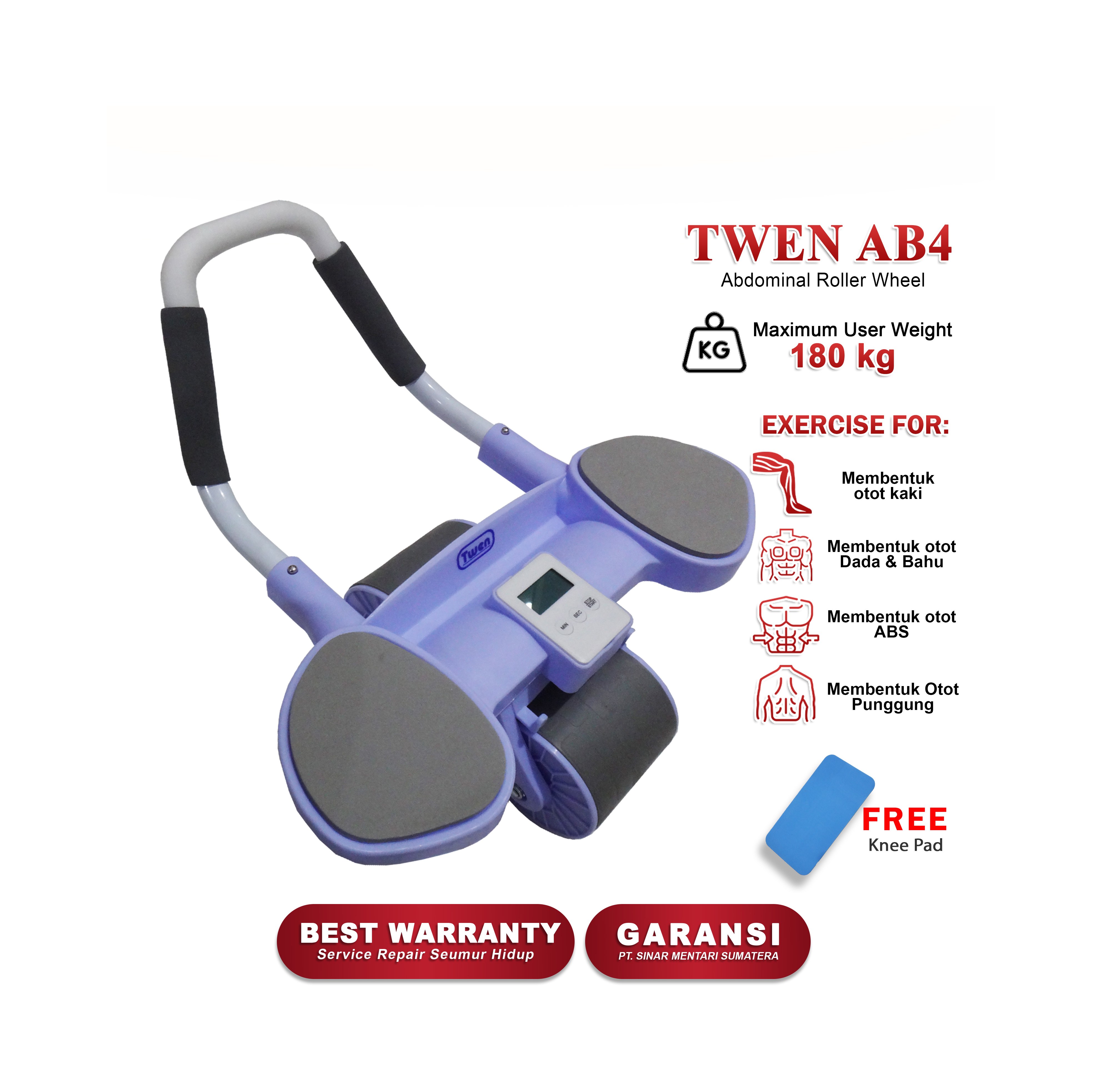 TWEN Ab Wheel 4 Ab Roller Wheels