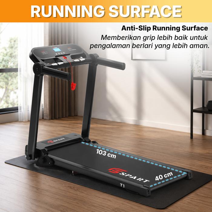 SPART T1 Treadmil Listrik Treadmill Portable Multifungsi Gambar produk 5