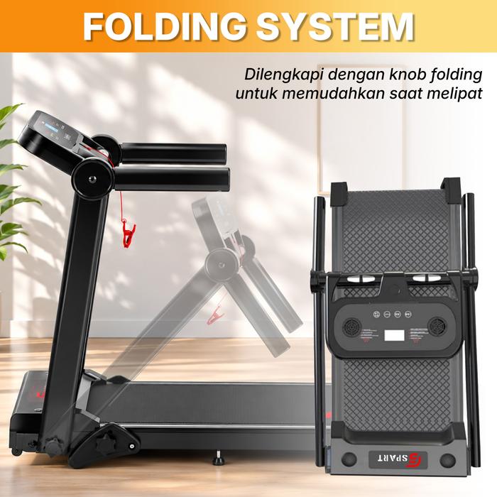 SPART T1 Treadmil Listrik Treadmill Portable Multifungsi Gambar produk 4