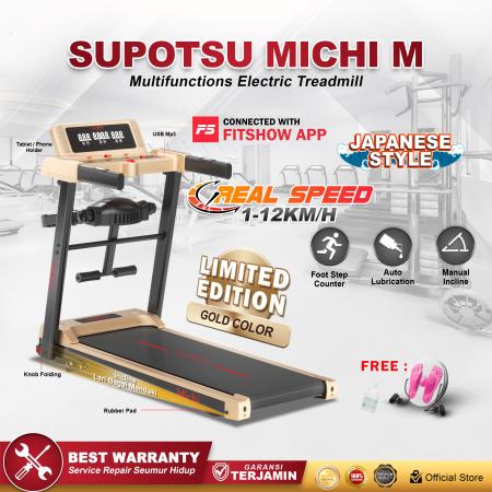 SUPOTSU MICHI GOLD MULTI Treadmill Elektrik Terbaru