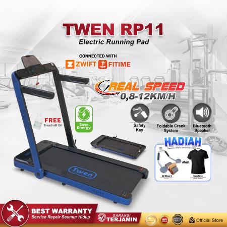 TWEN RP11 Biru Treadmill Listrik Treadmill Portable