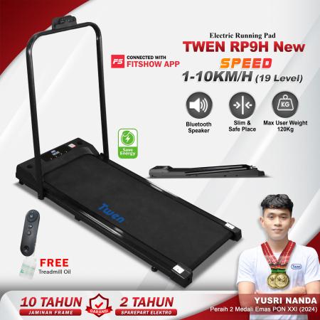 TWEN RP9H Hitam Running Pad Treadmill Listrik