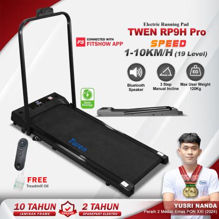 TWEN RP9HPro Hitam Running Pad Treadmill Listrik