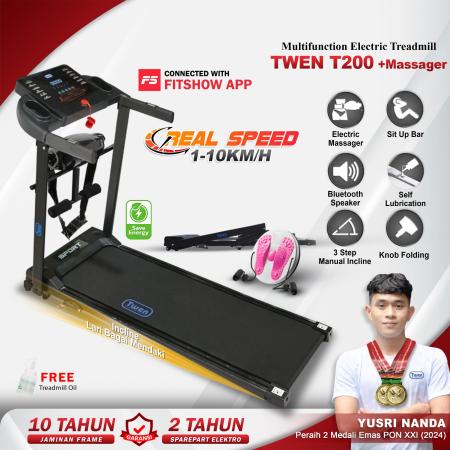 TWEN T200New+M Treadmil Listrik Multifungsi