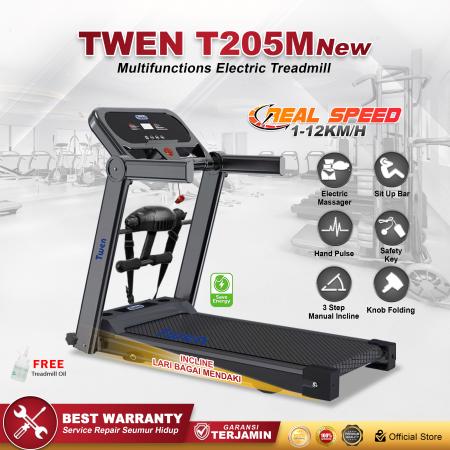 TWEN T205M New  Treadmill Listrik Multifungsi