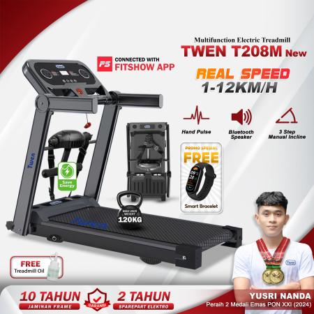 TWEN T208M New Treadmil Listrik Multifungsi