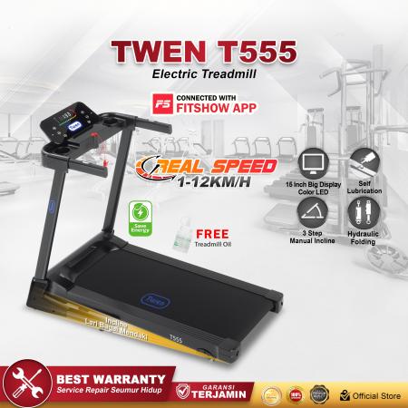 TWEN T555 Treadmill Listrik Multifungsi