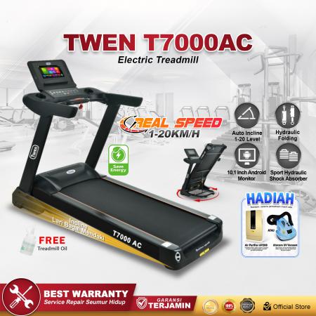 TWEN T7000AC HITAM Treadmill Listrik Commercial