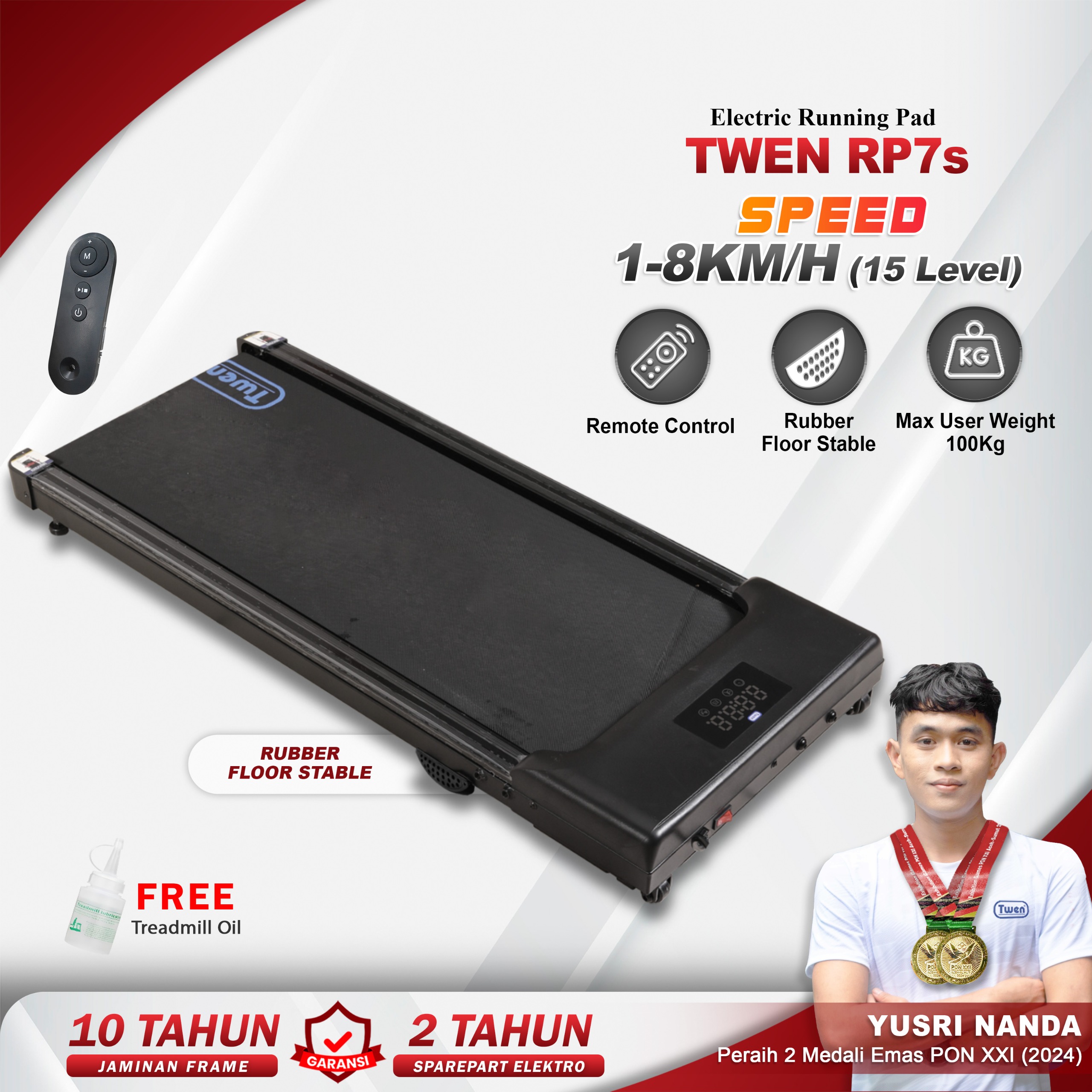 TWEN RP7s Running Pad Treadmill Listrik